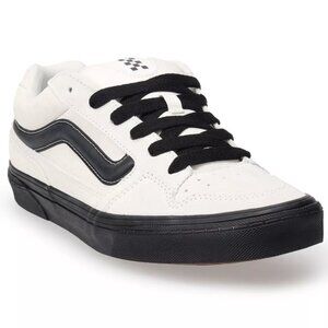 Vans Caldrone Black Outsole Marshmallow White Suede Men's Sneakers - Size 8.5